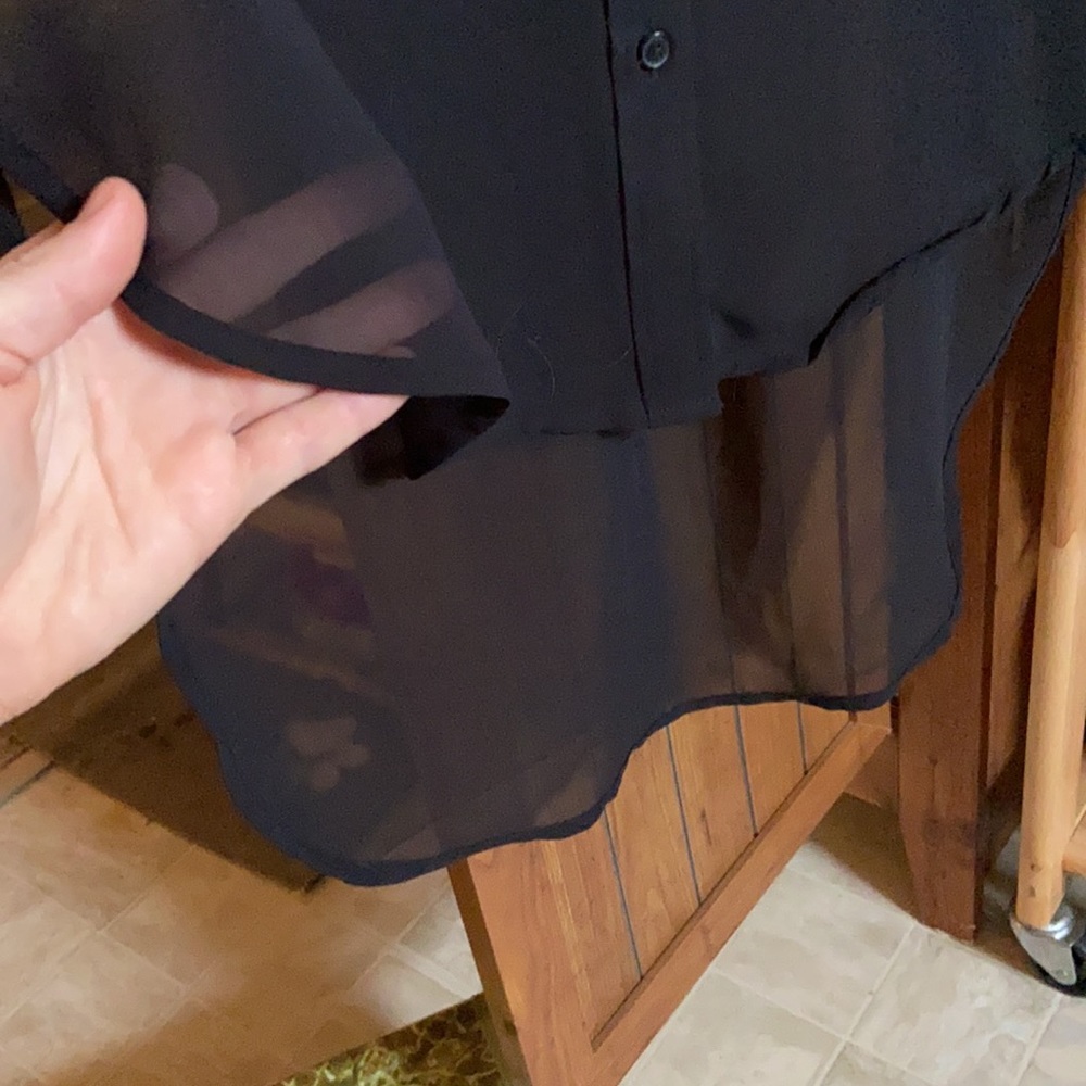 Sheer Button Down Blouse - image 3